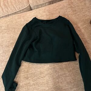 Aerie Offline cropped evergreen top